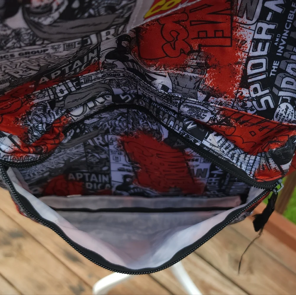 π 3 for $15 Deal! πMarvel comics backpacks red white black - Picture 3 of 12